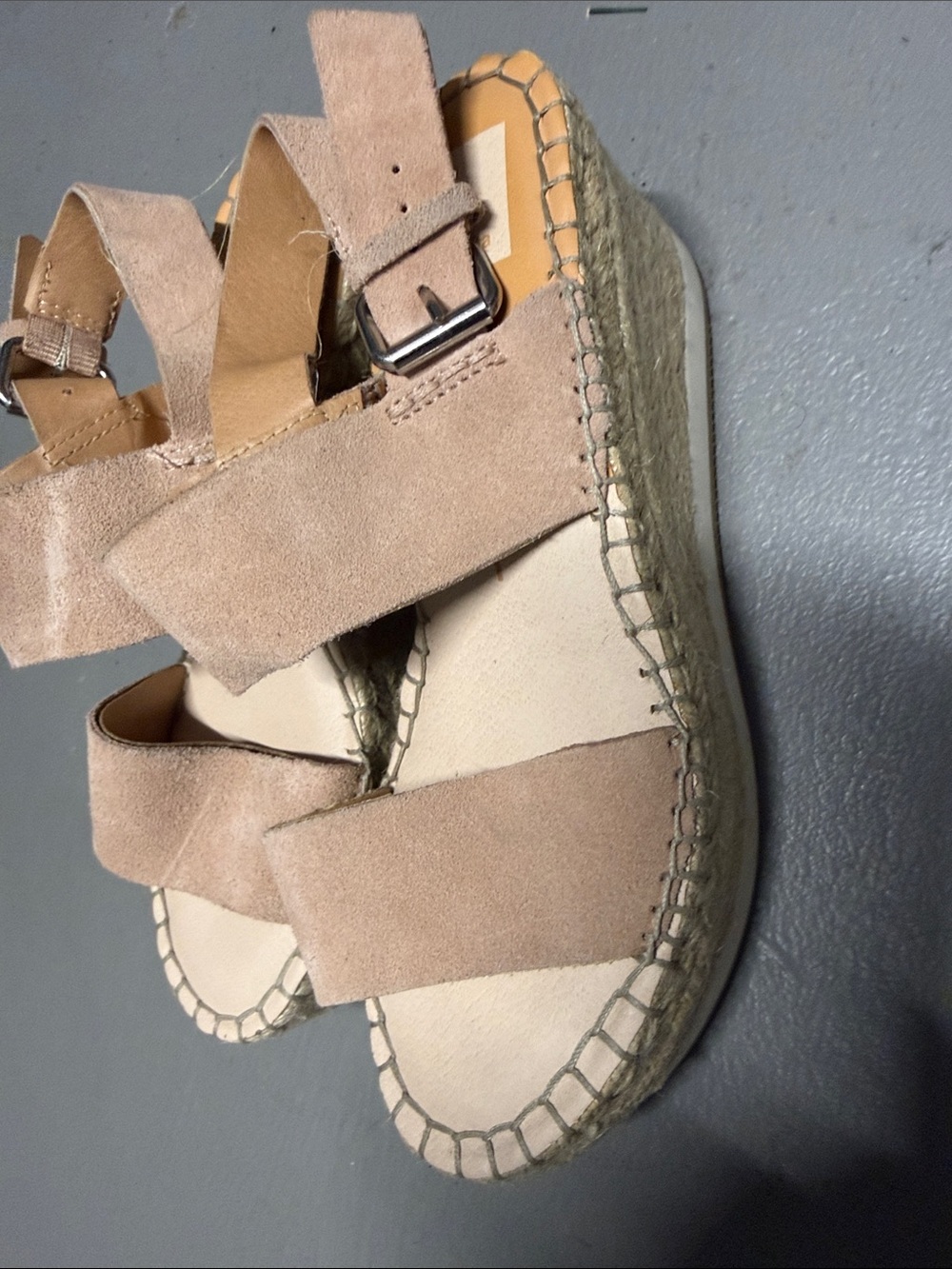 Dolce Vita Taupe Suede Espadrille Sandals - Picture 7 of 7